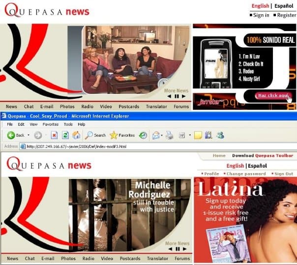 Original Quepasa Website Screenshot