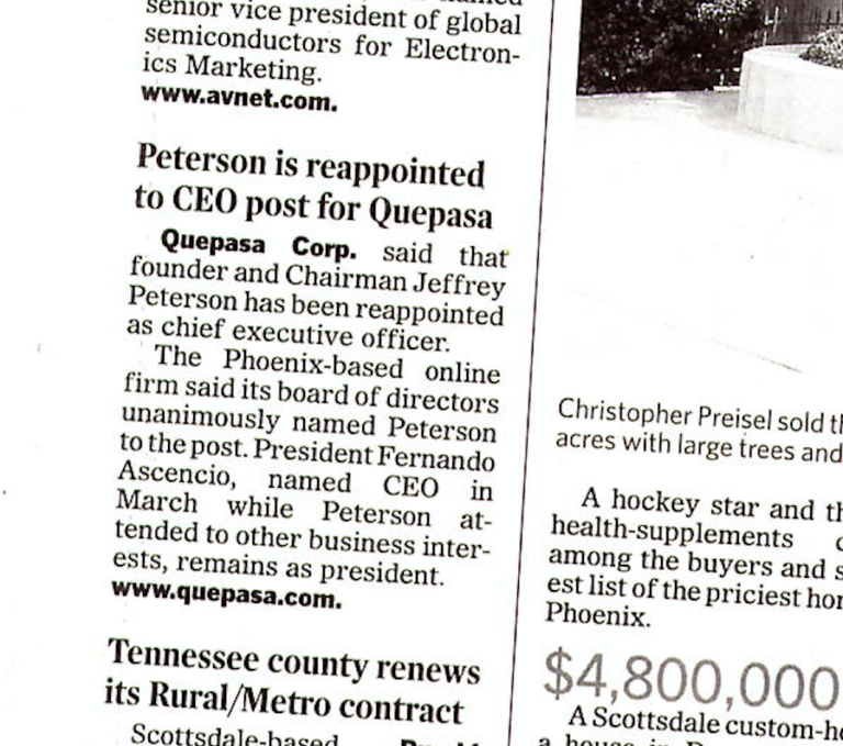 Peterson Reappointed — 2002
